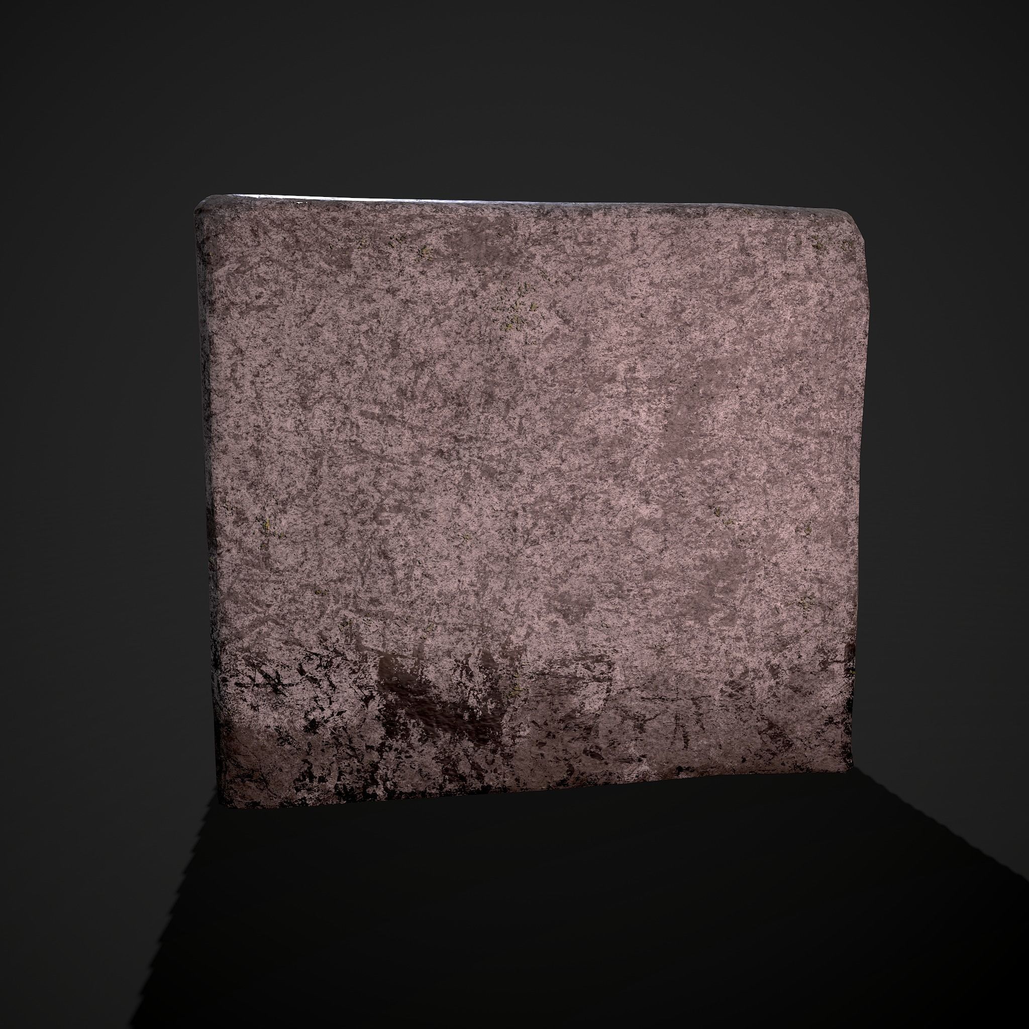 Grave Stone Version 2 Low-poly 3D model_7