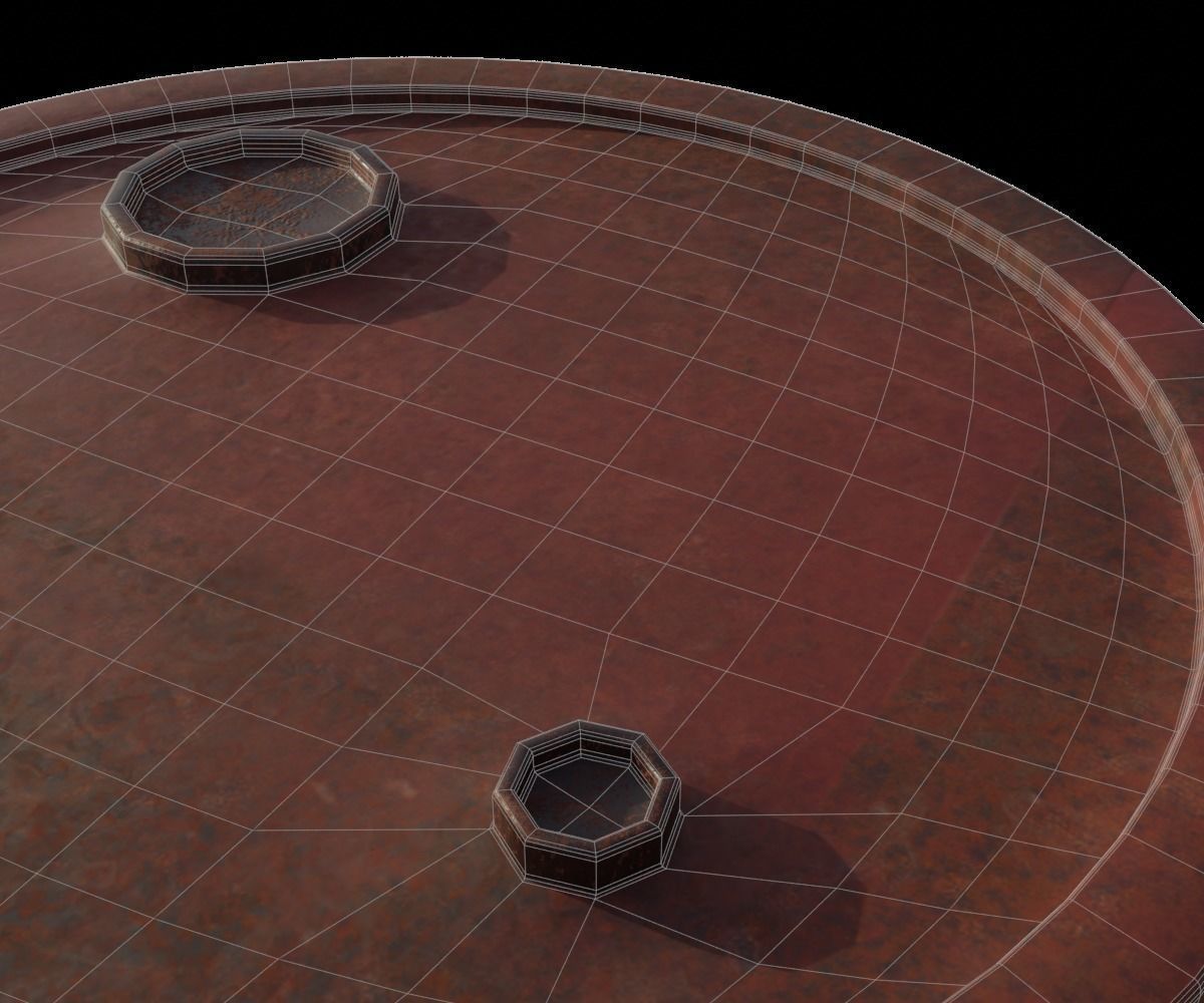 low poly oil barrel Low-poly 3D model_6