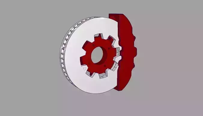 Disc Brake Low-poly 3D model