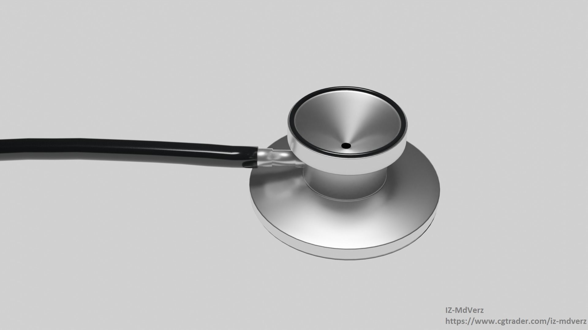Medical Stethoscope rigged 3D model_8