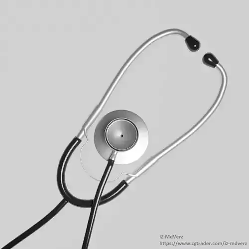 Medical Stethoscope rigged 3D model