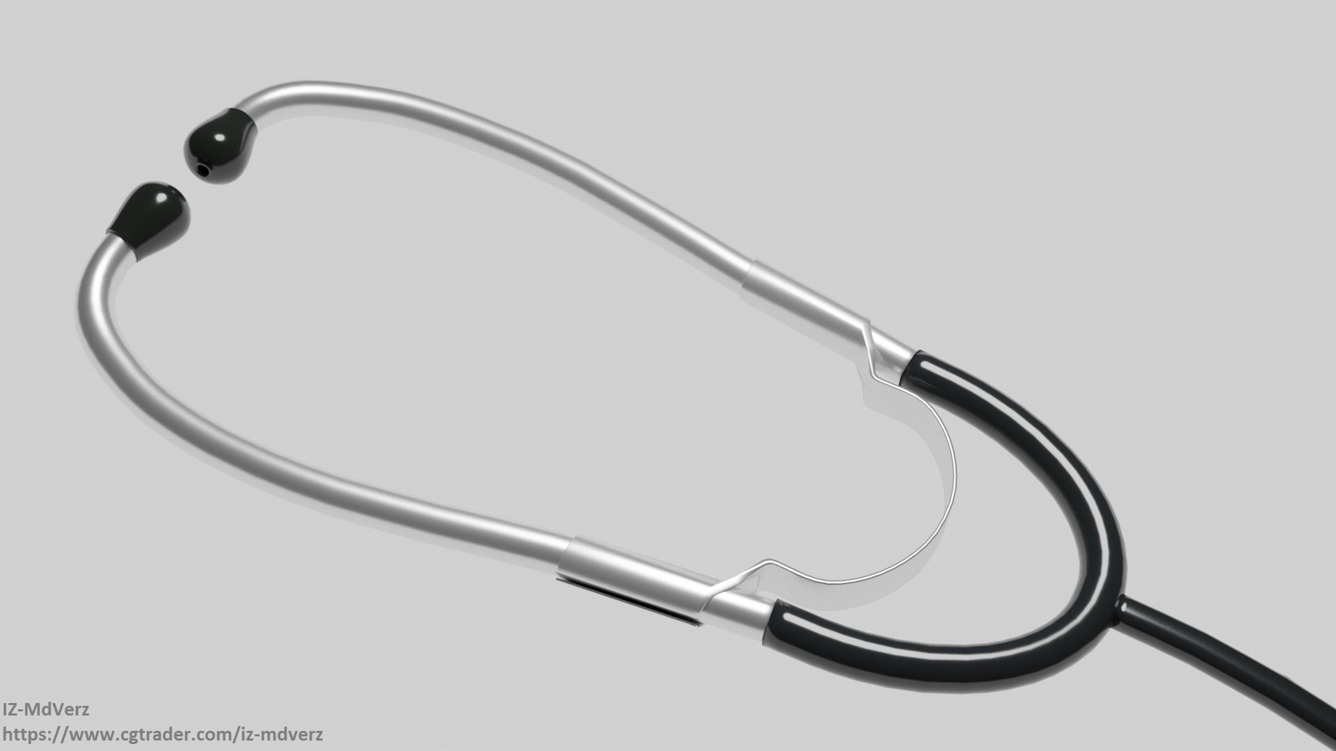 Medical Stethoscope rigged 3D model_7