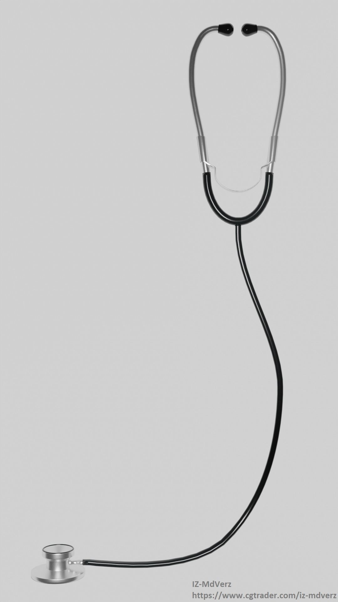 Medical Stethoscope rigged 3D model_3