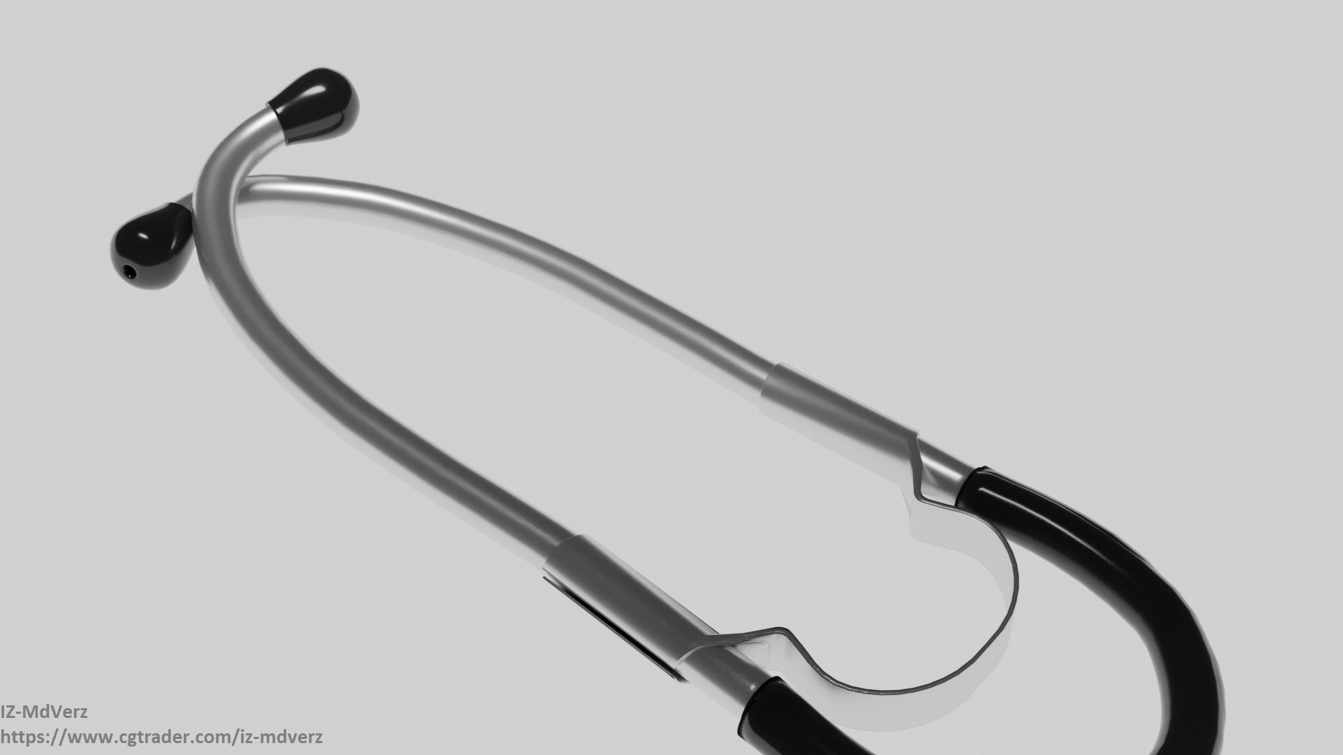 Medical Stethoscope rigged 3D model_4