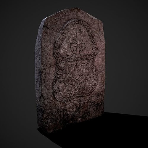 Grave Stone Version 1 Low-poly 3D model