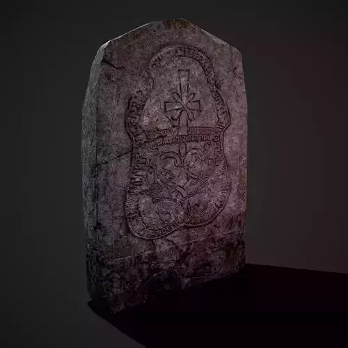 Grave Stone Version 1 Low-poly 3D model