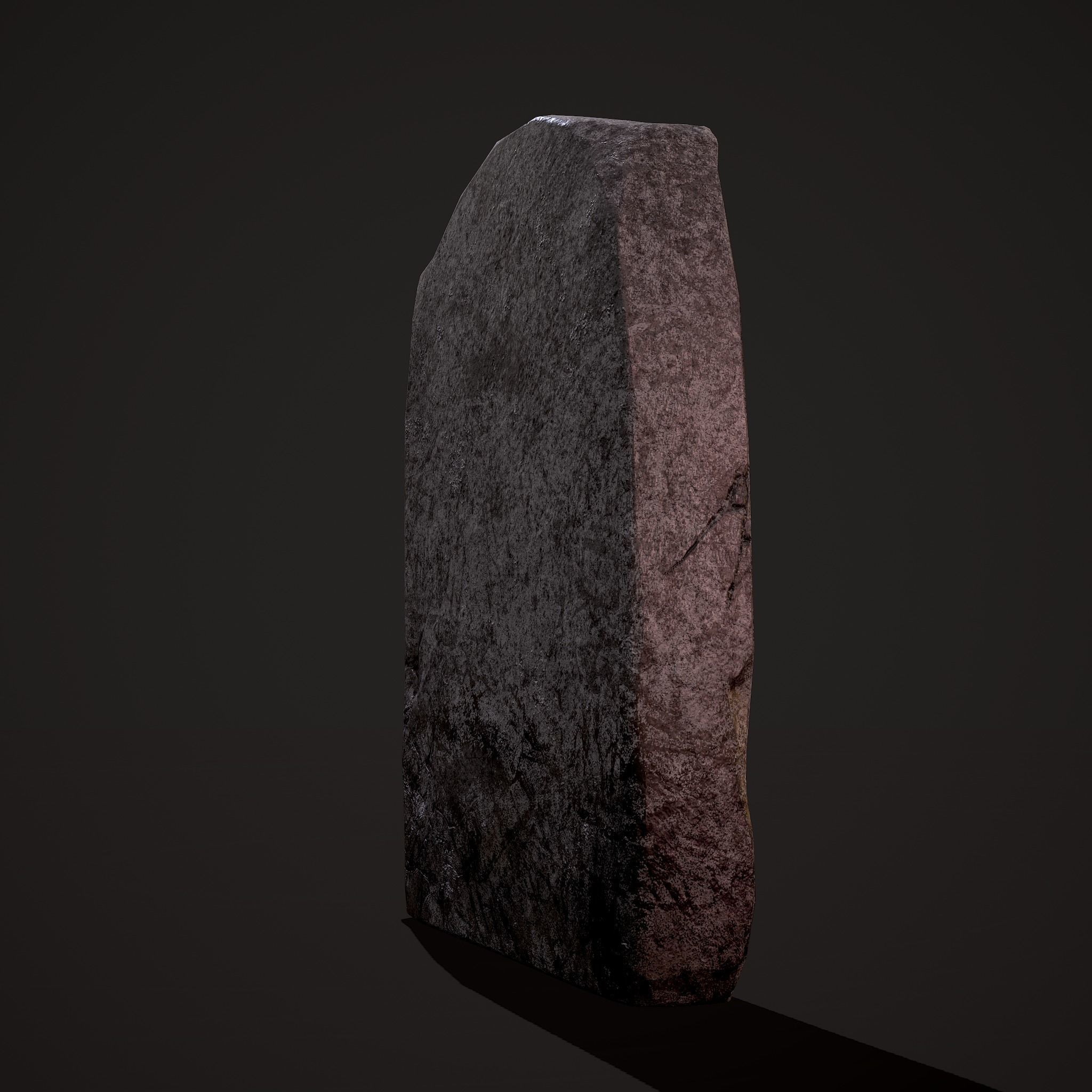 Grave Stone Version 1 Low-poly 3D model_4