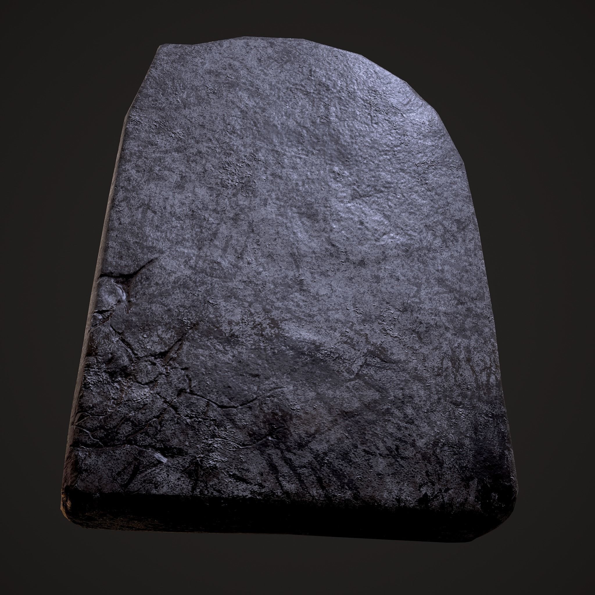 Grave Stone Version 1 Low-poly 3D model_15