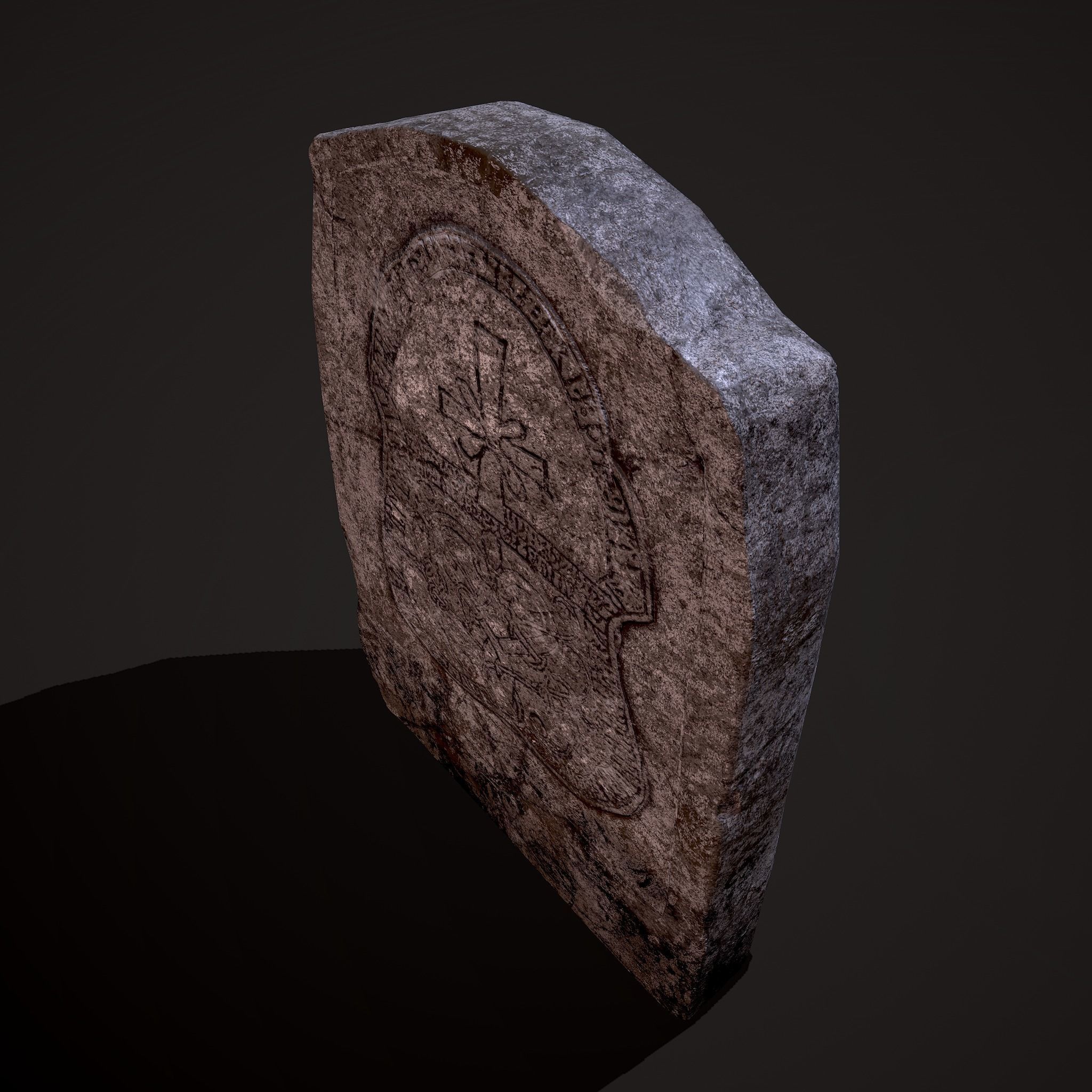 Grave Stone Version 1 Low-poly 3D model_22