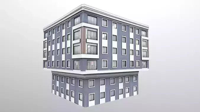 Architectural Building-9 Low-poly 3D model