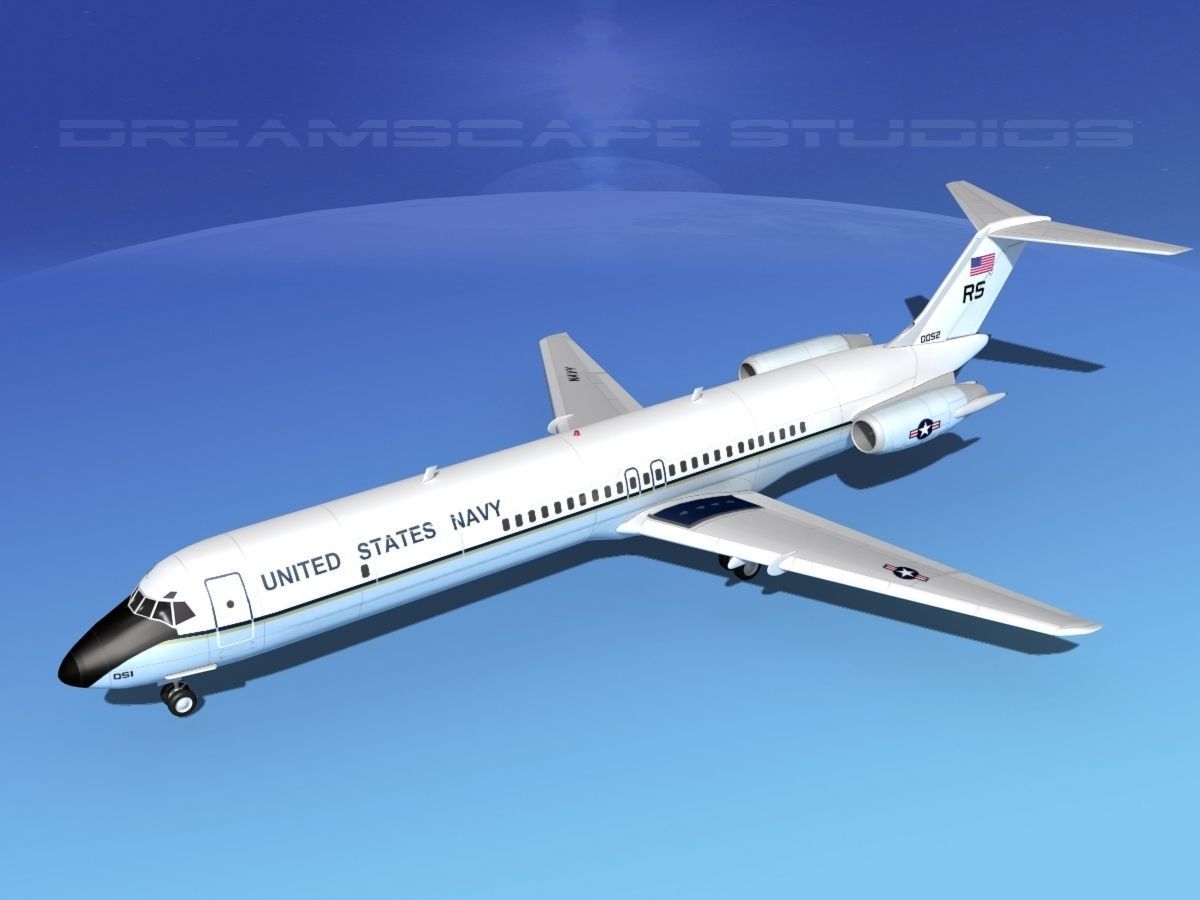 Douglas C-9-50 Skytrain US Navy 3D model_10