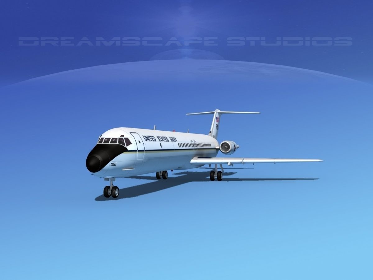 Douglas C-9-50 Skytrain US Navy 3D model_1
