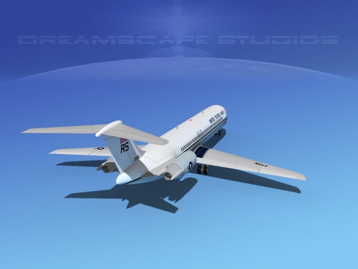 Douglas C-9-50 Skytrain US Navy 3D model_6