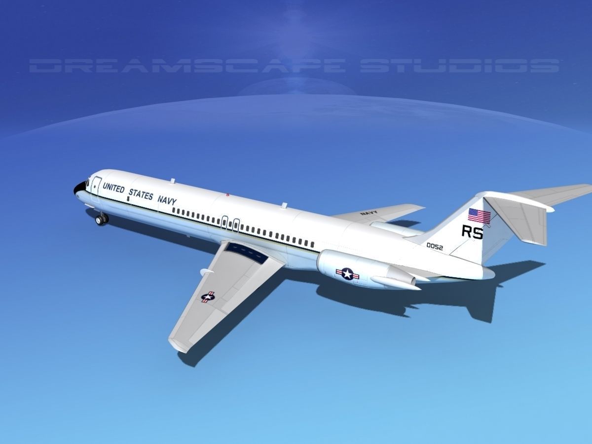 Douglas C-9-50 Skytrain US Navy 3D model_8