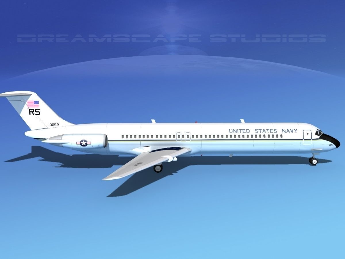 Douglas C-9-50 Skytrain US Navy 3D model_4