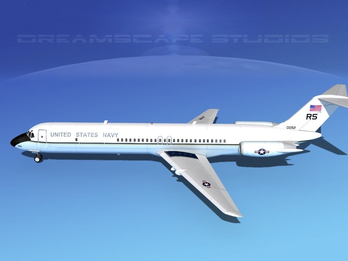 Douglas C-9-50 Skytrain US Navy 3D model_9