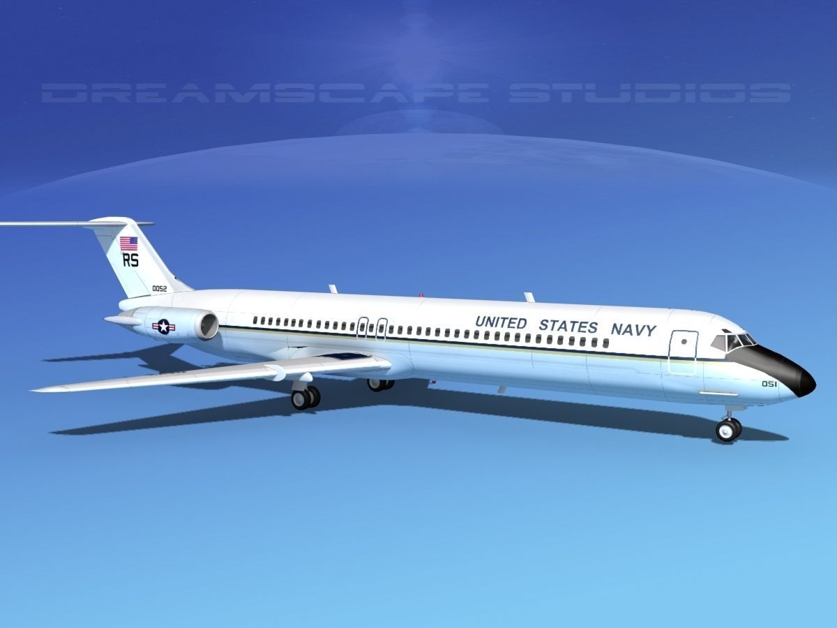 Douglas C-9-50 Skytrain US Navy 3D model_3