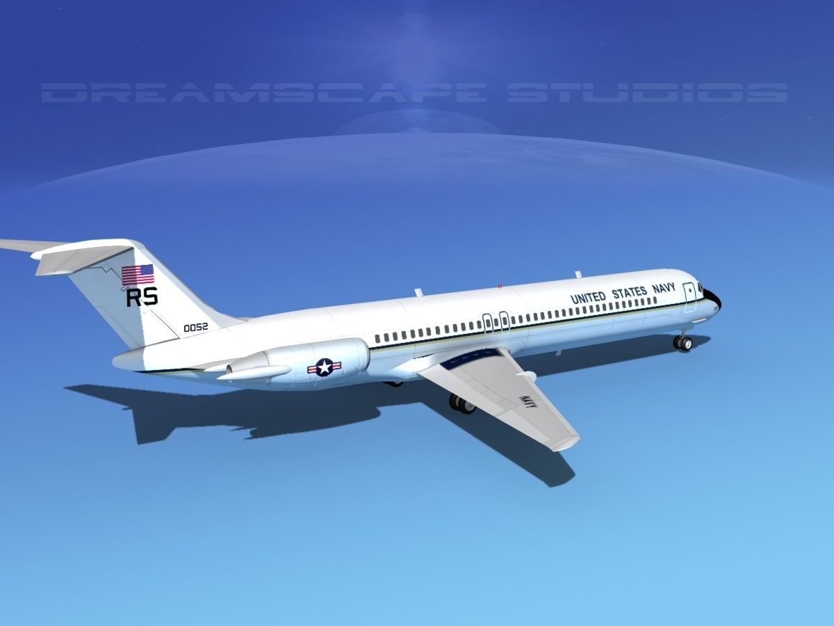 Douglas C-9-50 Skytrain US Navy 3D model_5