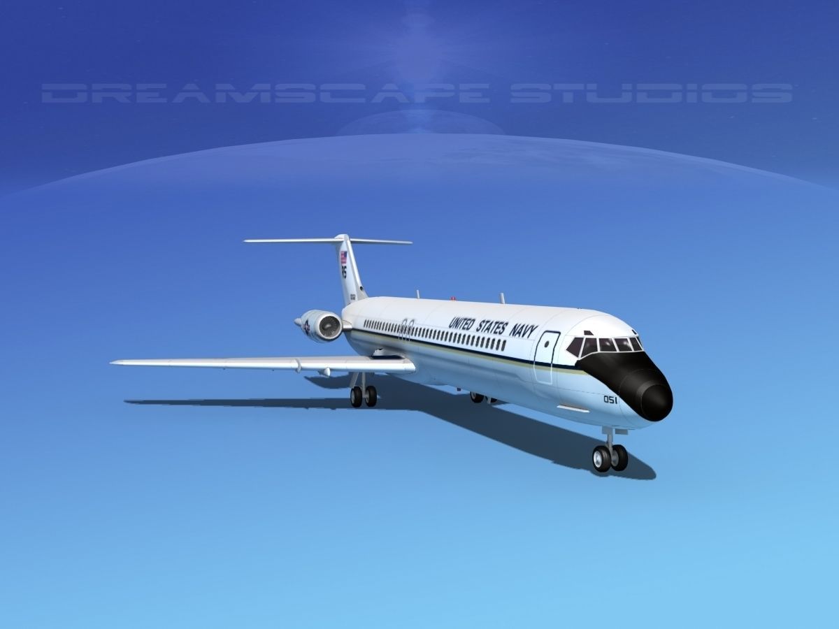 Douglas C-9-50 Skytrain US Navy 3D model_2