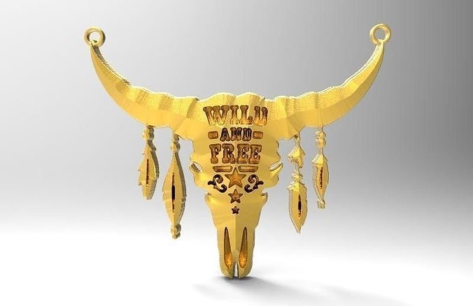 Skull wild and free 3D print model