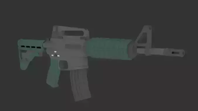 Low Poly AR-15 rifle pack