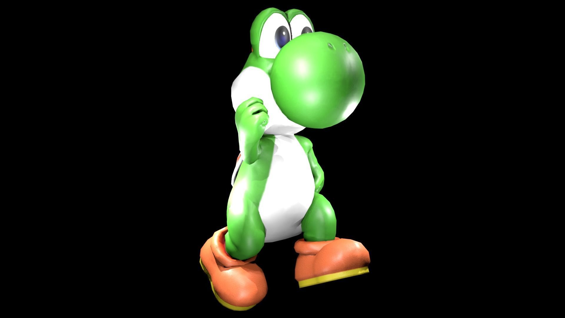 YOSHI - RIGGED - PBR 3D model_1