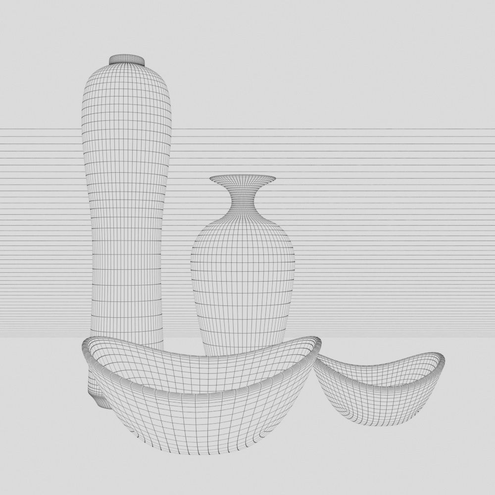 Hand painted vases 3D model_4