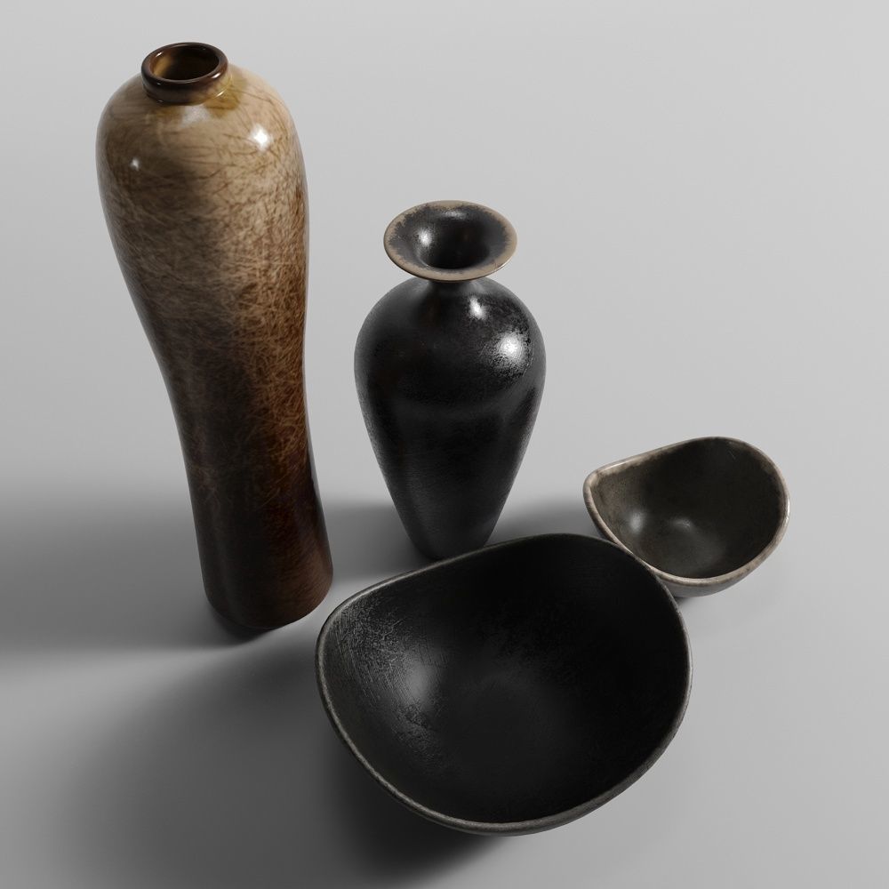 Hand painted vases 3D model_2