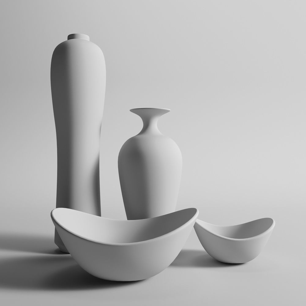 Hand painted vases 3D model_3