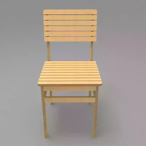 lowpoly plywood chair