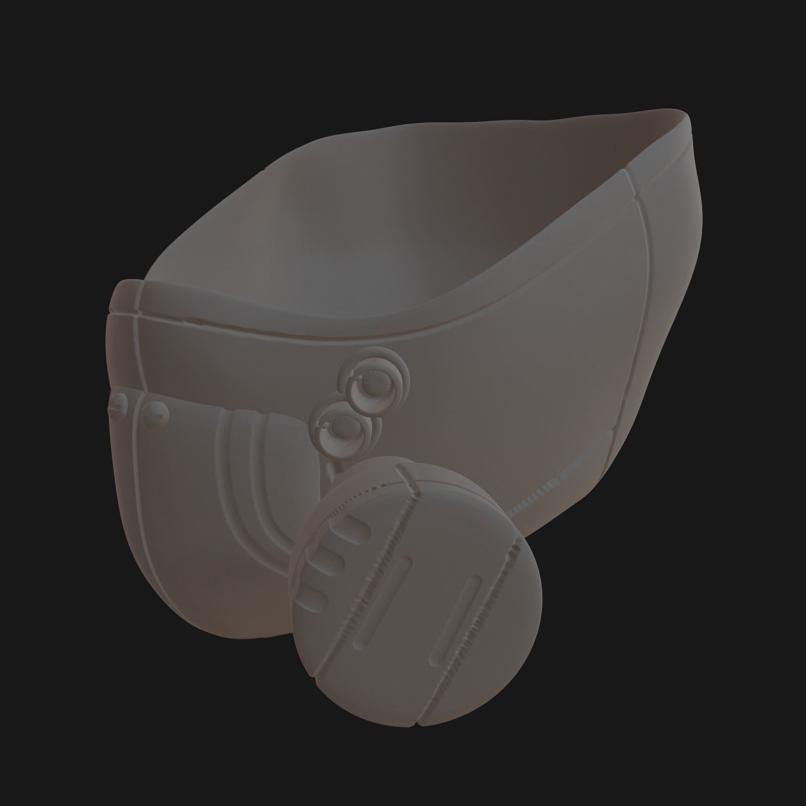 gas mask helmet high poly sculpt 3d printable 3D model_8
