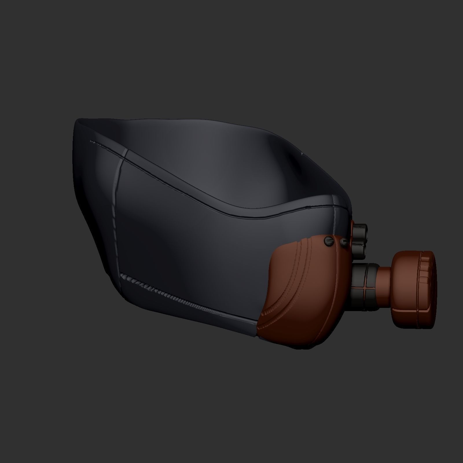 gas mask helmet high poly sculpt 3d printable 3D model_3