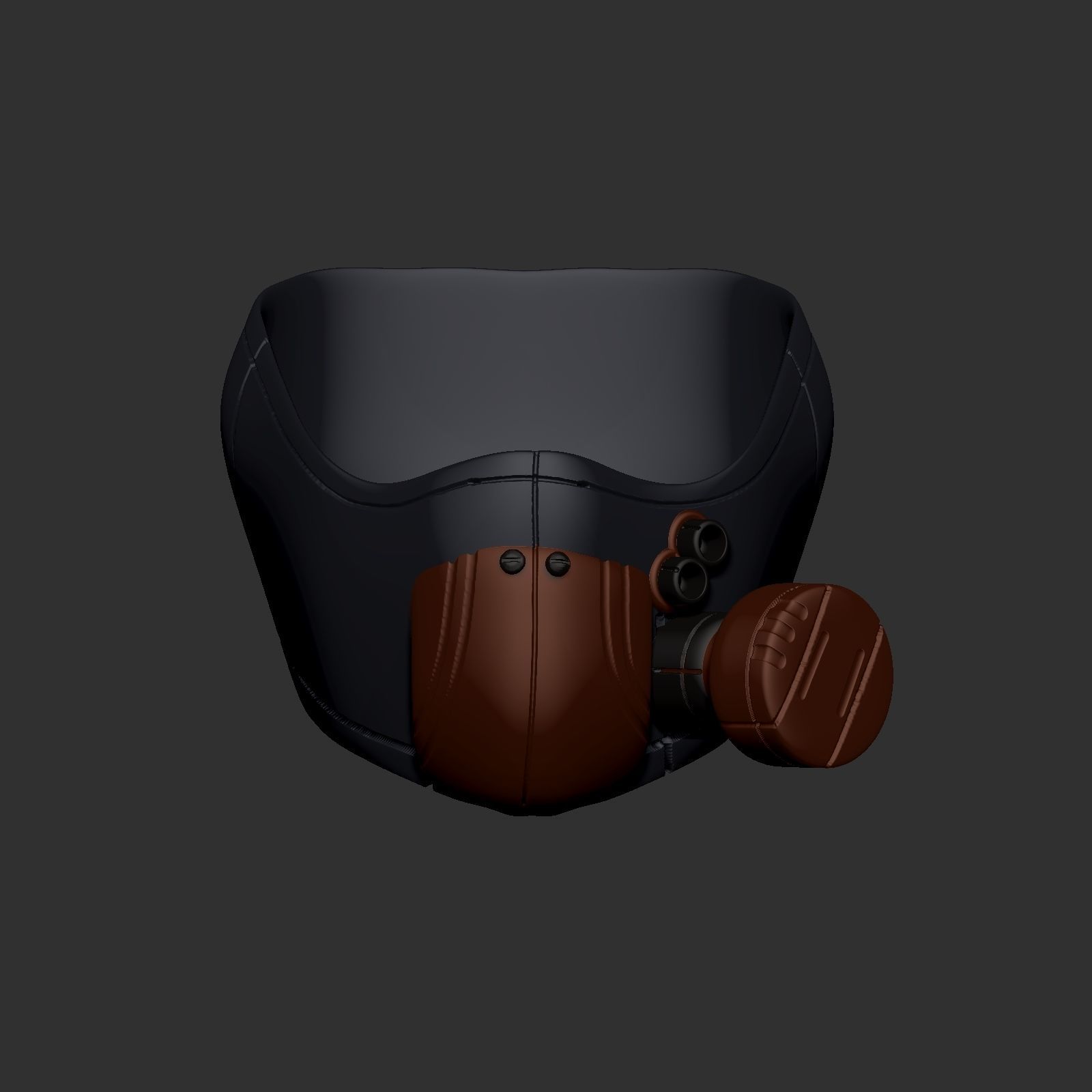 gas mask helmet high poly sculpt 3d printable 3D model_1