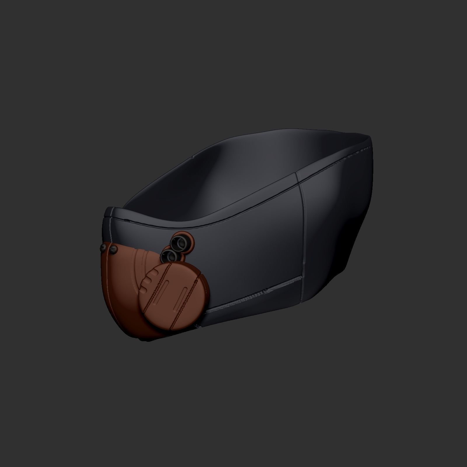 gas mask helmet high poly sculpt 3d printable 3D model_4