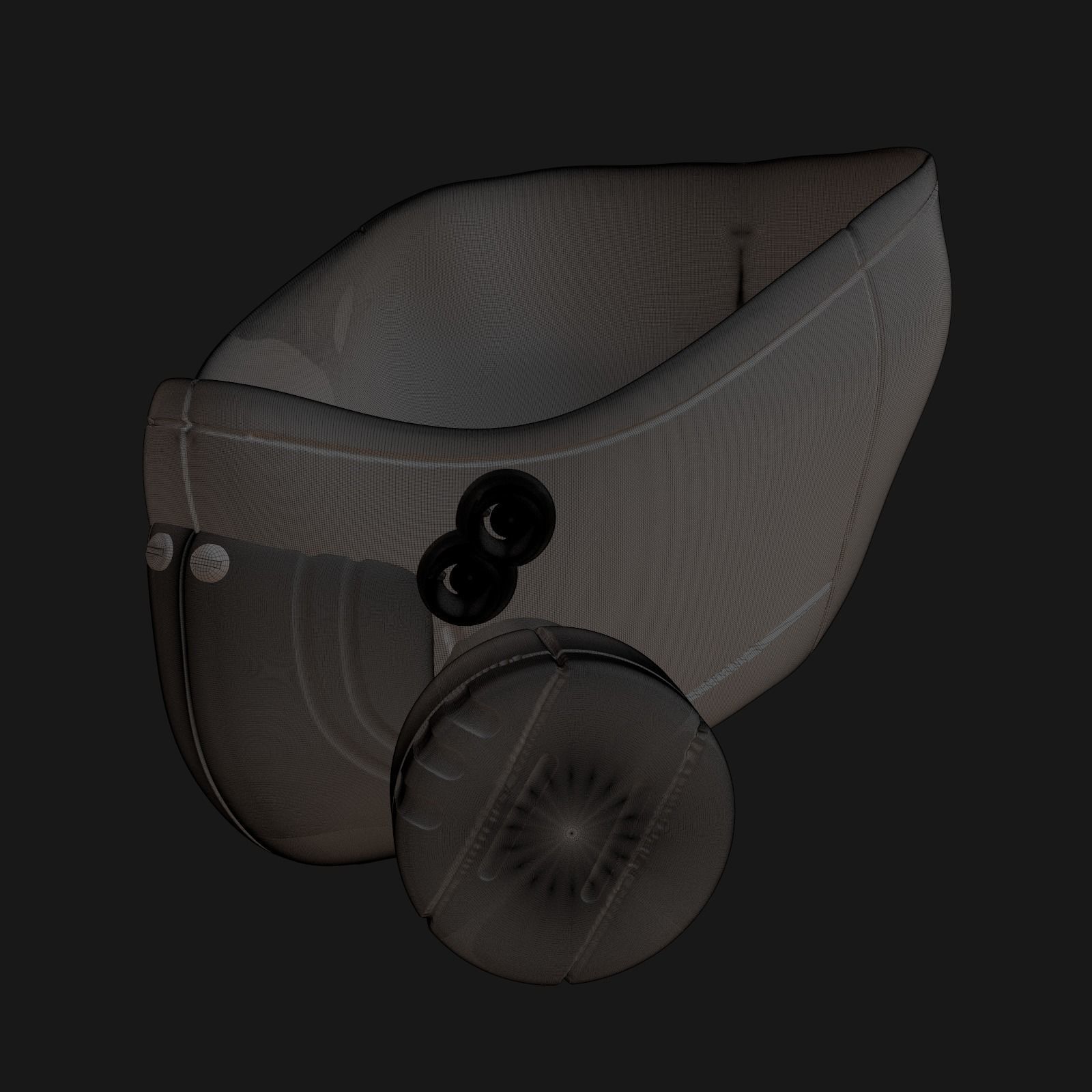gas mask helmet high poly sculpt 3d printable 3D model_9