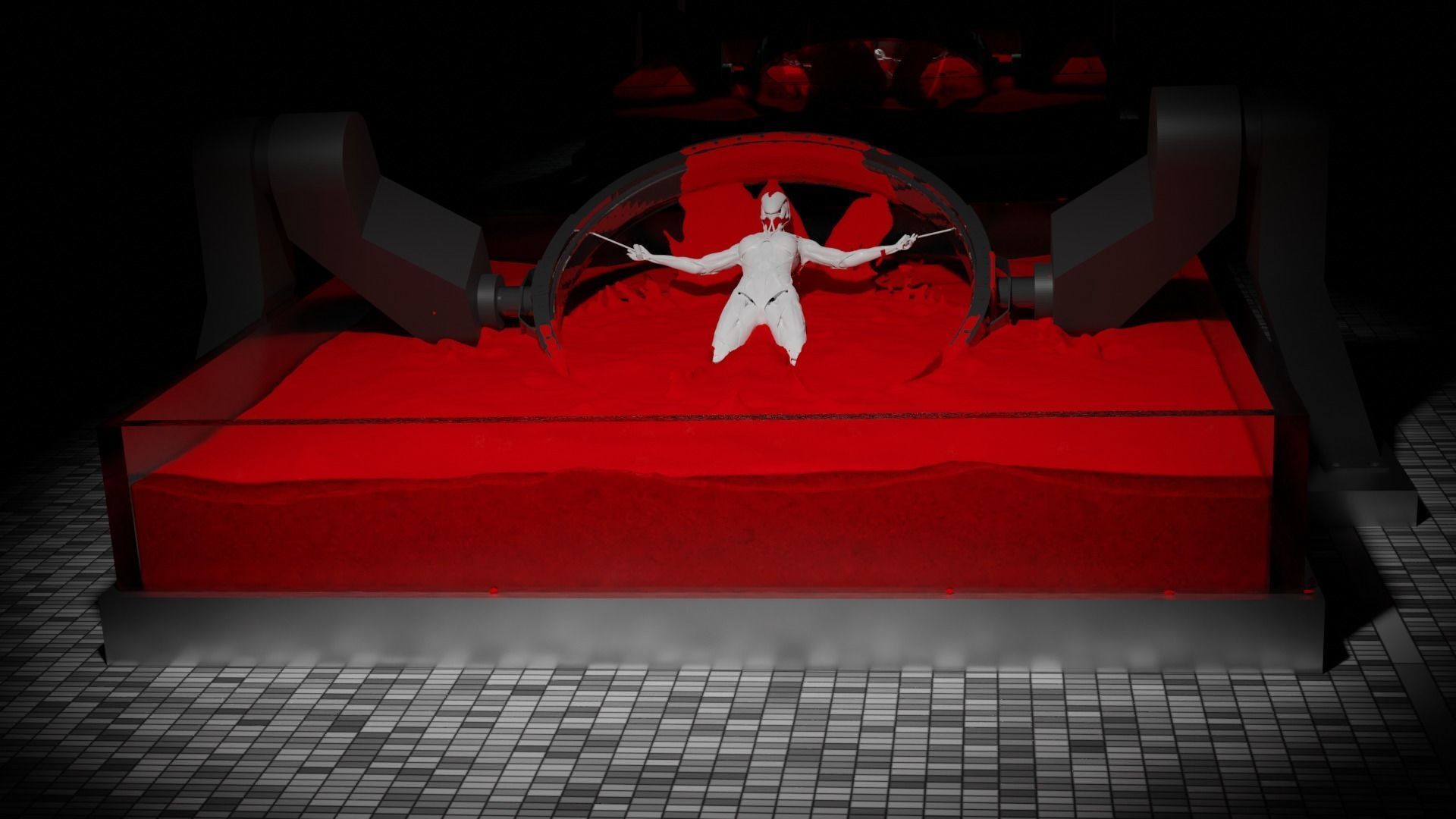 WestWorld Drone Host with blender animation 3D print model_5