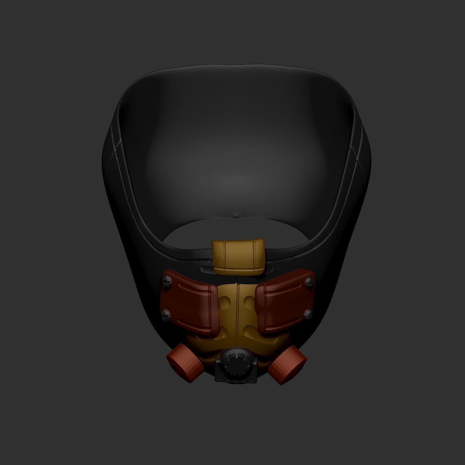 gas mask combat helmet high poly sculpt 3d printable  3D model_5