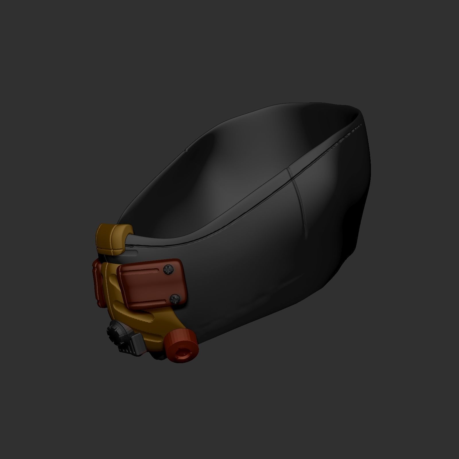 gas mask combat helmet high poly sculpt 3d printable  3D model_6
