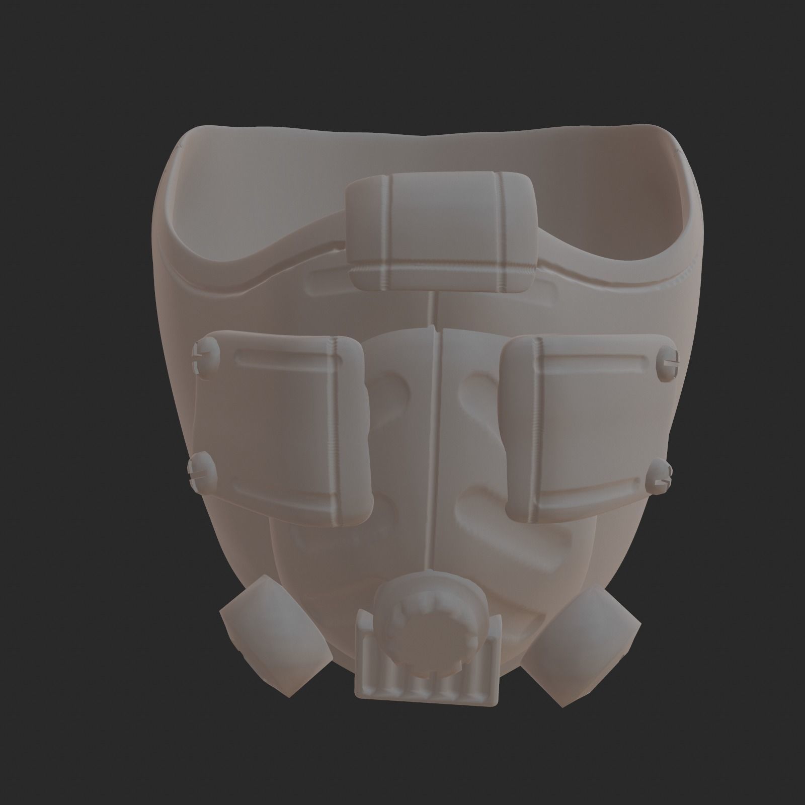 gas mask combat helmet high poly sculpt 3d printable  3D model_8
