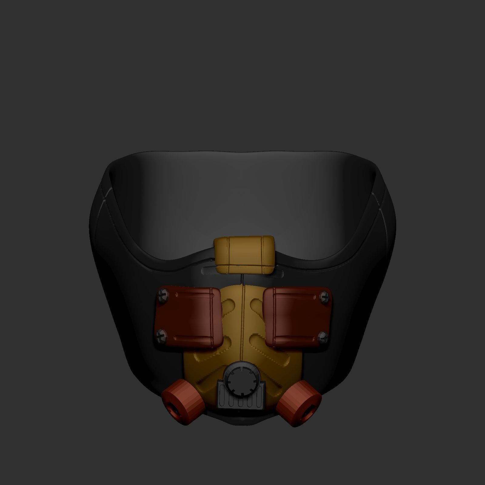 gas mask combat helmet high poly sculpt 3d printable  3D model_2