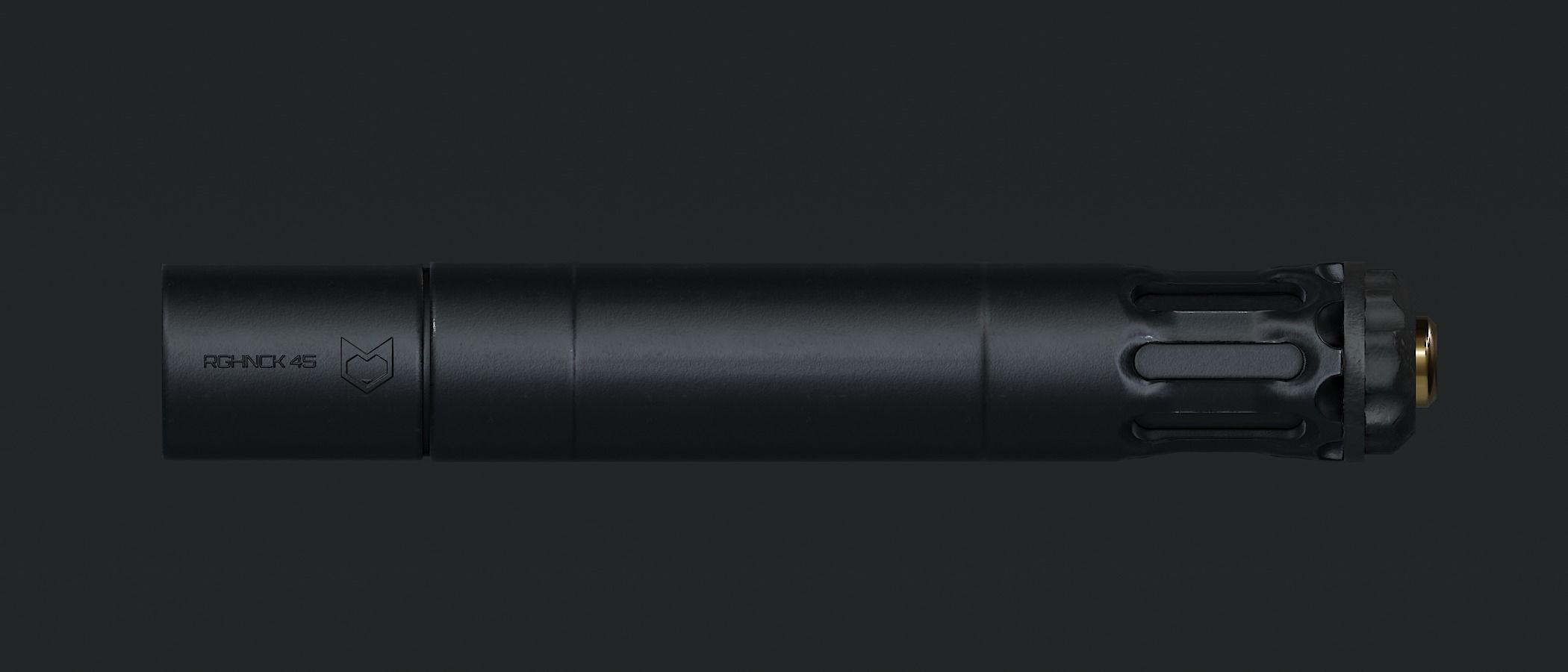 Silencer nikon dslr lens Low-poly 3D model_2