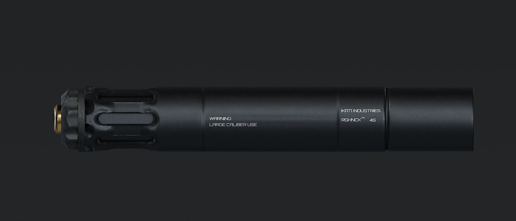 Silencer nikon dslr lens Low-poly 3D model_3