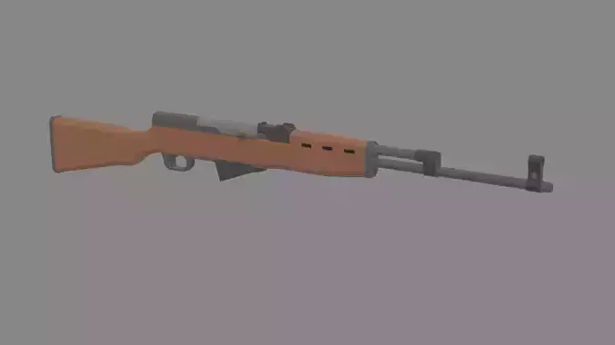 Low Poly SKS Rifle
