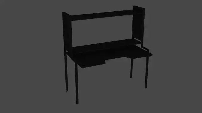 FREDDE Desk in Black to Scale