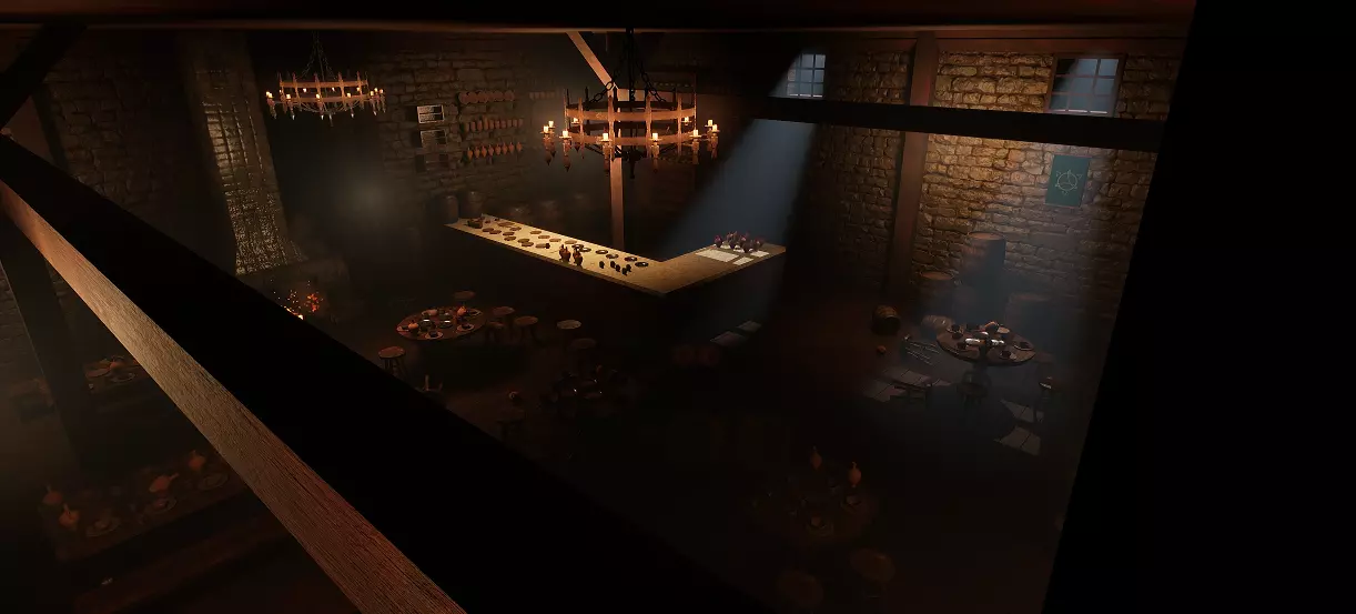 Medieval Tavern - UE4 Low-poly 3D model_0