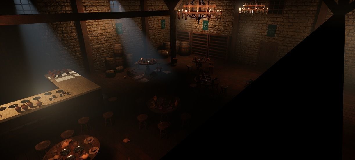 Medieval Tavern - UE4 Low-poly 3D model_10