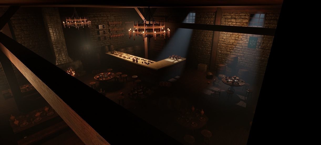 Medieval Tavern - UE4 Low-poly 3D model_4