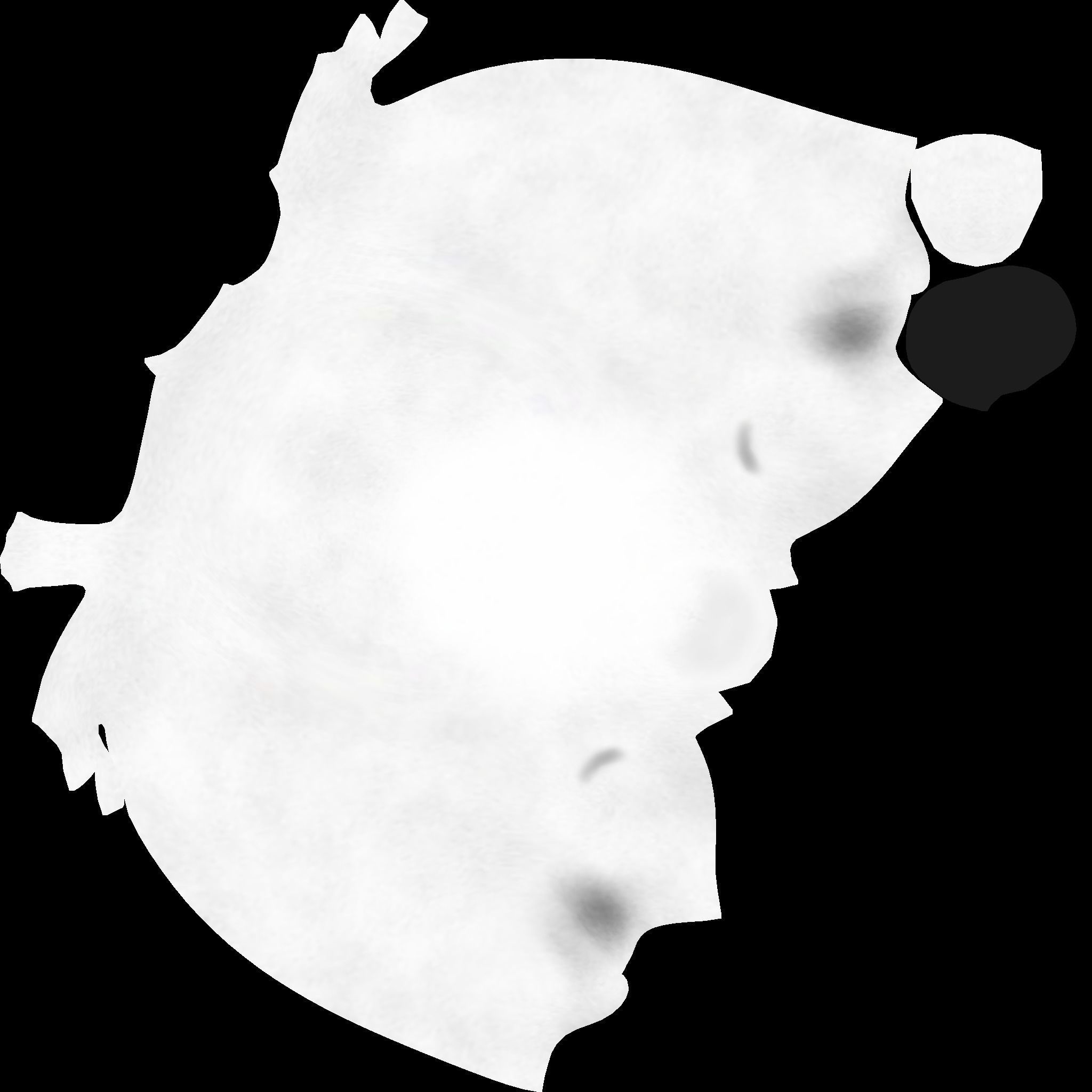 Cartoon Wolf Hide Head Cap - Character Outfit Low-poly 3D model_10