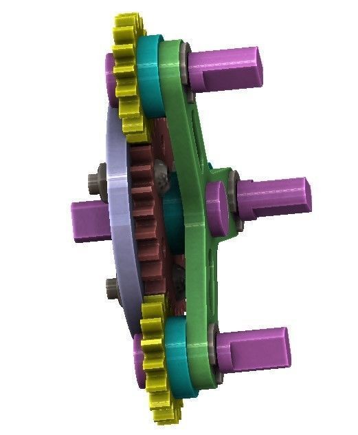 Planetary gear set-type 1 3D print model_3