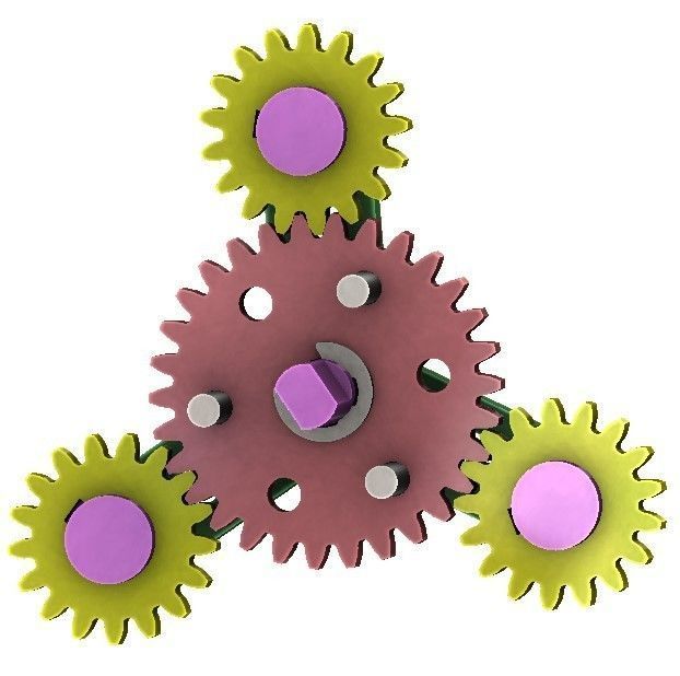 Planetary gear set-type 1 3D print model_4